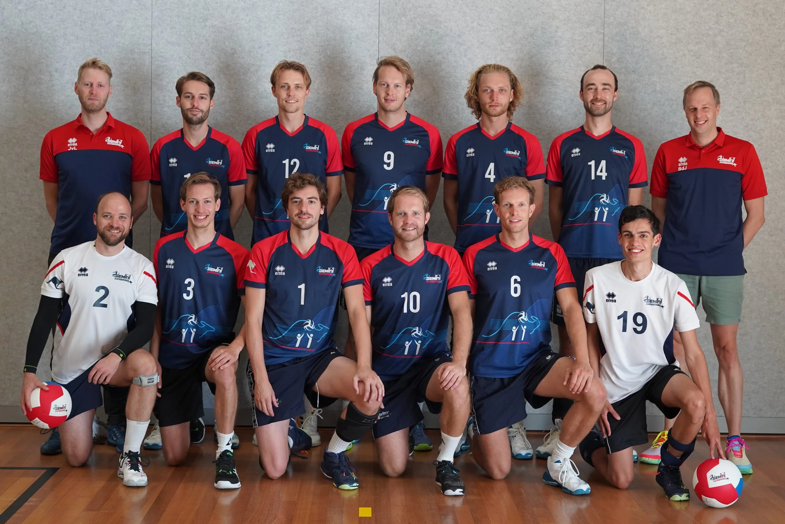 Teamfoto van Gemini Kangeroes Heren 1