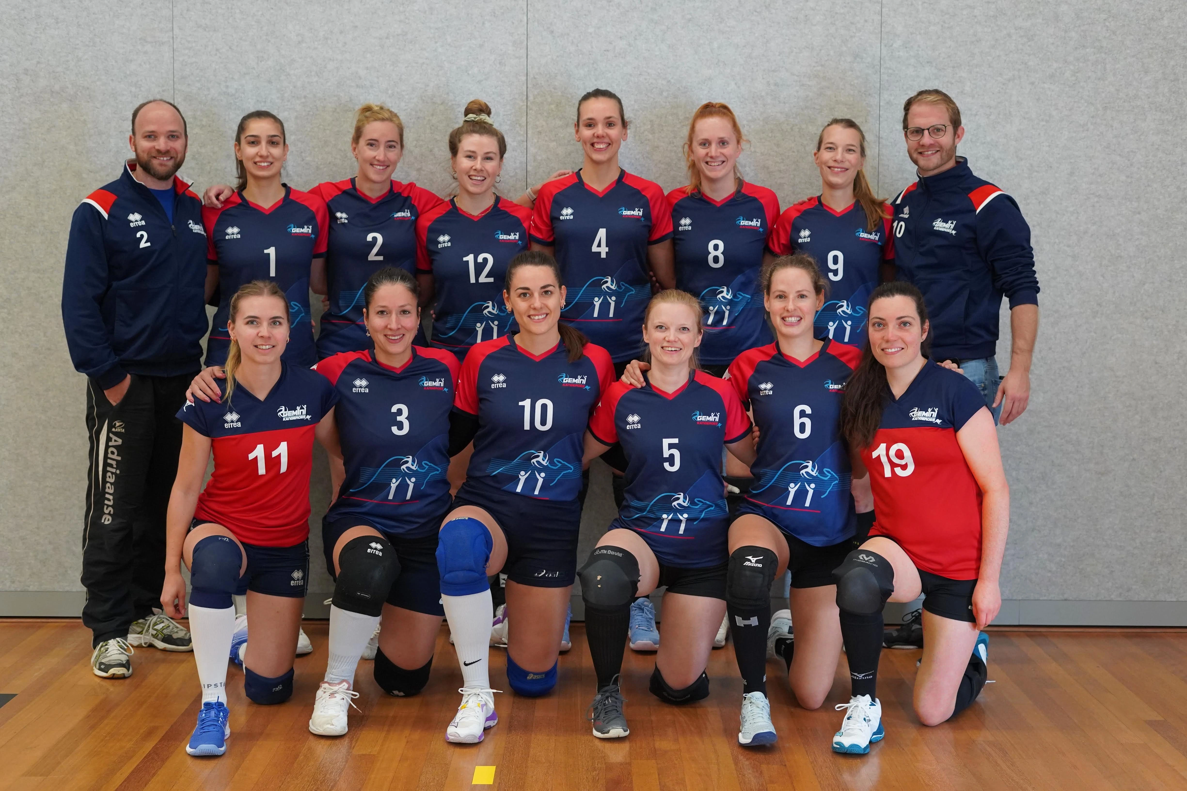 Teamfoto van Gemini Kangeroes Dames 1